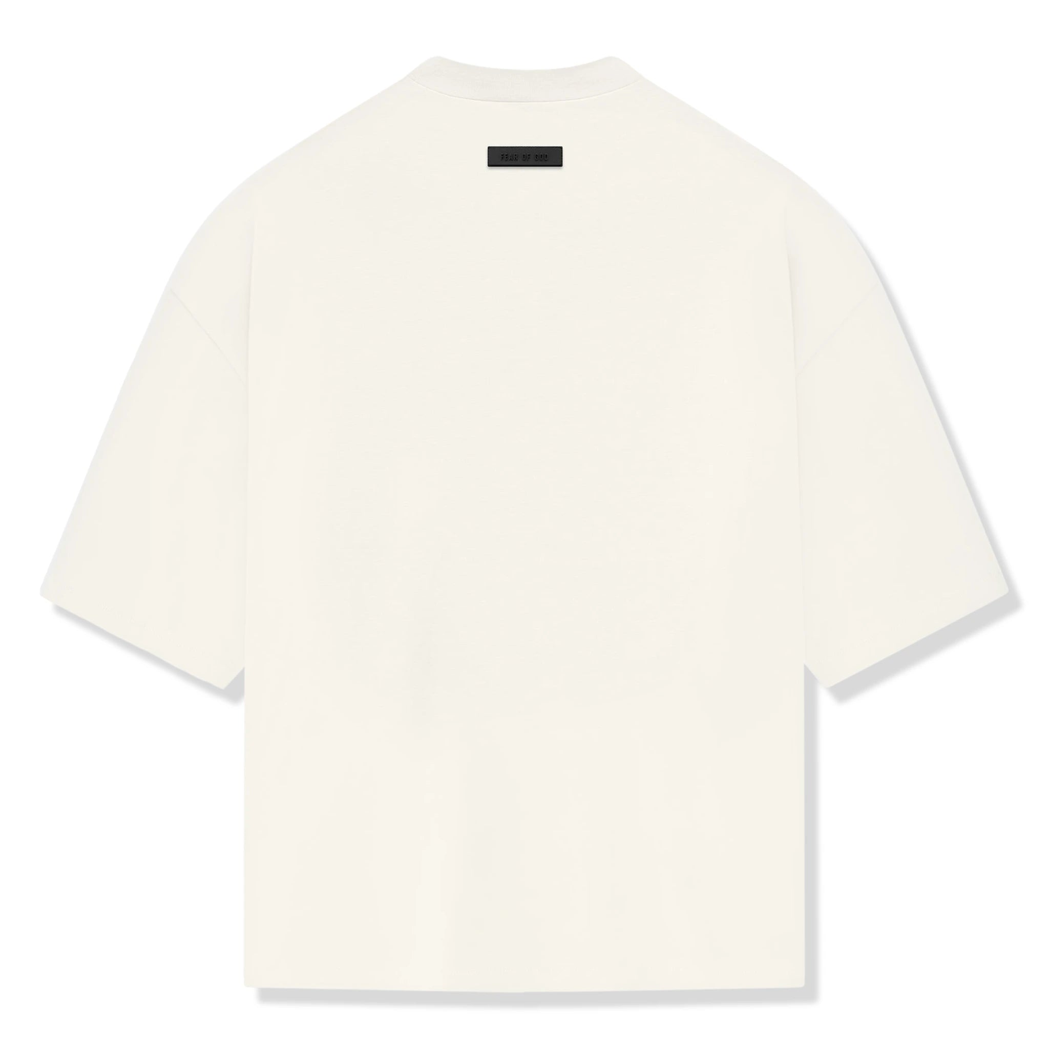 Back view of Fear Of God Essentials Cloud Dancer T Shirt (FW23)